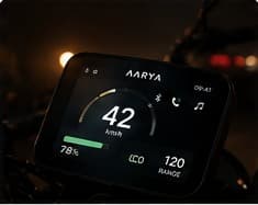 The cluster dimmed for night riding