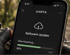 A software update downloading in the companion app